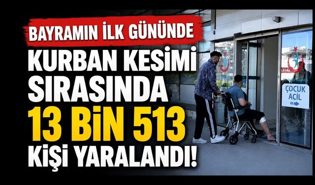 Bayramın İlk Gününde Binlerce Kişi Hastanelik Oldu: Kurban Kesiminde 13 Bin 513 Yaralı