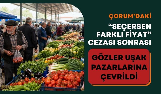 Çorum’daki “Seçersen Farklı Fiyat” Cezası Sonrası Gözler Uşak Pazarlarına Çevrildi