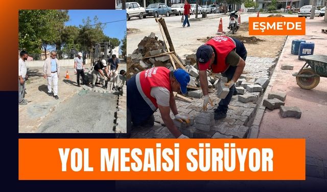 Eşme’de Yol Mesaisi Sürüyor: Doğalgaz Sonrası Taş Parke ve Beton Yama Çalışmaları Hızlandı