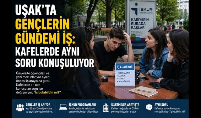 Uşak’ta Gençlerin Gündemi İş, Kafelerde Aynı Soru Konuşuluyor