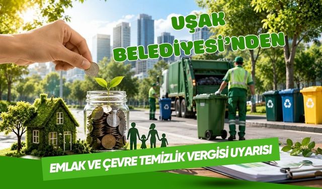 Uşak Belediyesi’nden Emlak ve Çevre Temizlik Vergisi Uyarısı