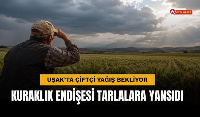 Uşak’ta Çiftçi Yağış Bekliyor, Kuraklık Endişesi Tarlalara Yansıdı