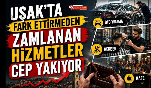 Uşak’ta Fark Ettirmeden Zamlanan Hizmetler Cep Yakıyor