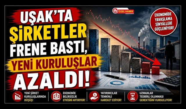 Uşak’ta Şirketler Frene Bastı, Yeni Kuruluşlar Azaldı