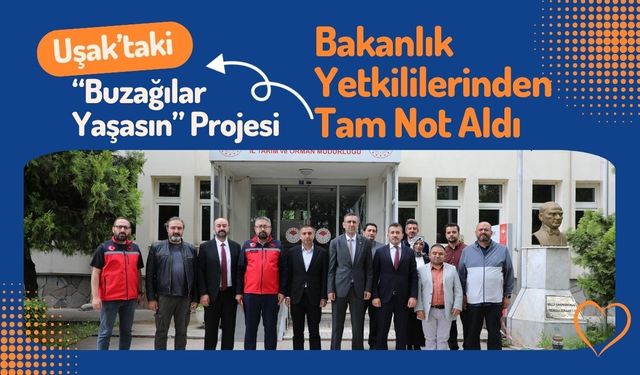 Uşak’taki “Buzağılar Yaşasın” Projesi Bakanlık Yetkililerinden Tam Not Aldı