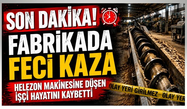 Fabrikada Feci Kaza, Helezon Makinesine Düşen İşçi Hayatını Kaybetti