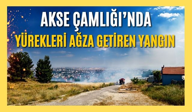 Akse Çamlığı'nda Yürekleri Ağza Getiren Yangın