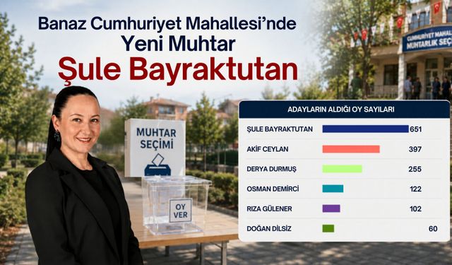 Banaz Cumhuriyet Mahallesi’nde Yeni Muhtar Şule Bayraktutan