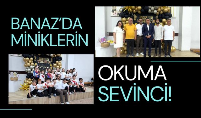 Banaz’da Miniklerin Okuma Sevinci! Okuma Bayramında Renkli Görüntüler