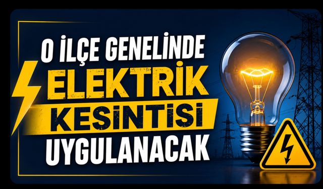 Gediz'de İlçe Genelinde Elektrik Kesintisi Uygulanacak