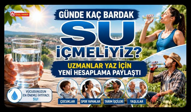 Günde Kaç Bardak Su İçmeliyiz? Uzmanlar Yaz İçin Yeni Hesaplama Paylaştı