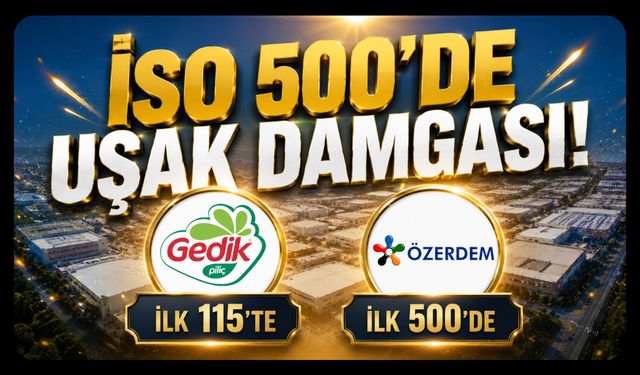 İSO 500'de Uşak Damgası! Gedik Piliç İlk 115'te, Özerdem Mensucat İlk 500'de