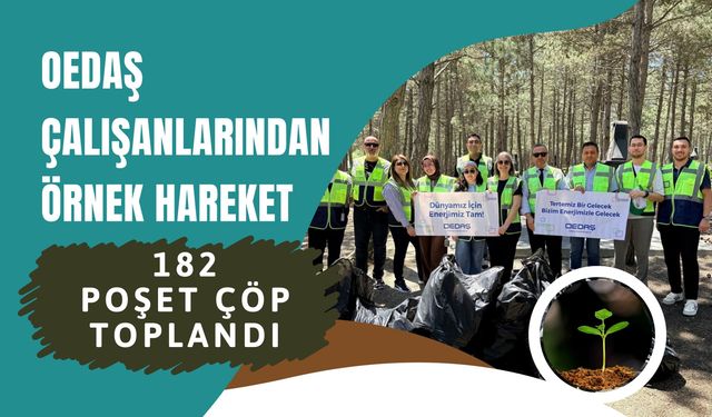 OEDAŞ Çalışanlarından Örnek Hareket: 182 Poşet Çöp Toplandı