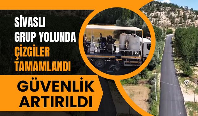 Sivaslı Grup Yolunda Çizgiler Tamamlandı, Güvenlik Artırıldı