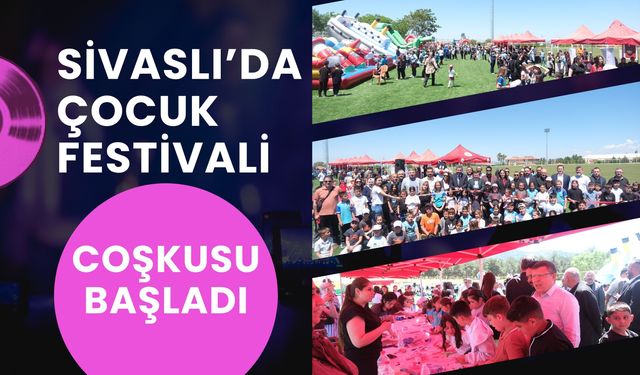 Sivaslı’da Çocuk Festivali Coşkusu Başladı: Miniklerin Bayramı Renkli Görüntülerle Açıldı