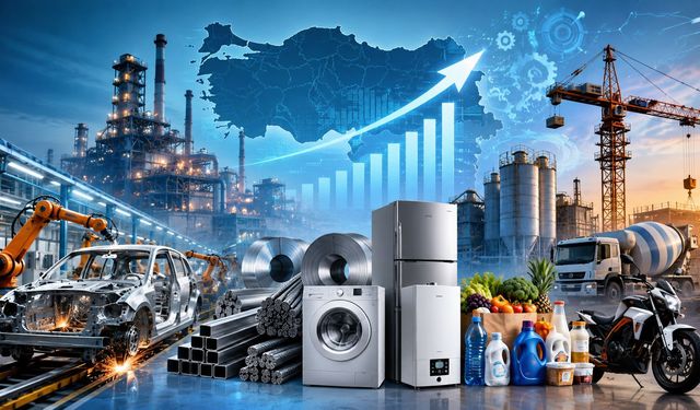 Türkiye'de Sanayi Üretimi 24 Trilyon TL'yi Aştı! Gıda Sektörü Zirvedeki Yerini Korudu