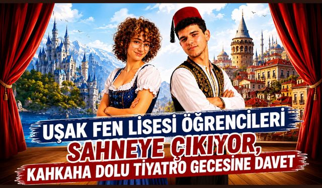 Uşak Fen Lisesi Öğrencileri Sahneye Çıkıyor, Kahkaha Dolu Tiyatro Gecesine Davet