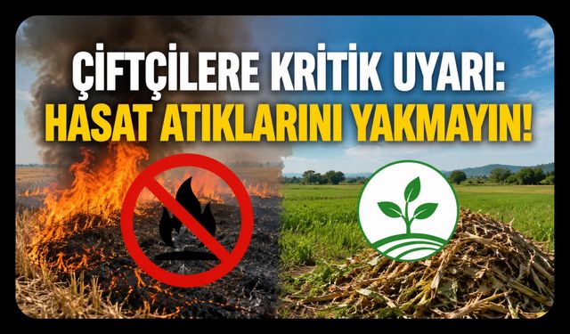Uşak Tarım Müdürlüğünden Çiftçilere Kritik Uyarı, Hasat Atıklarını Yakmayın