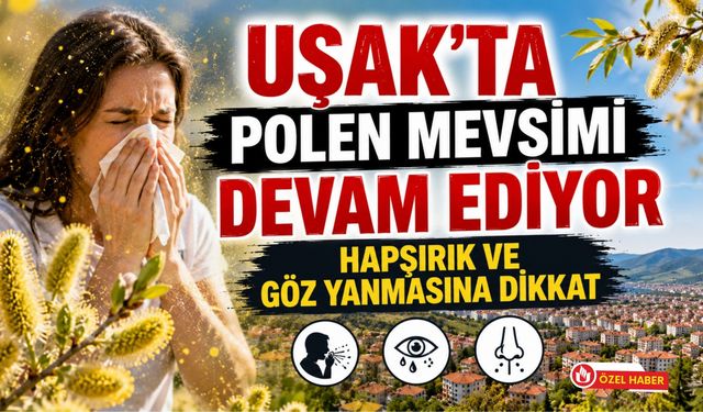 Uşak'ta Polen Mevsimi Devam Ediyor, Hapşırık ve Göz Yanmasına Dikkat
