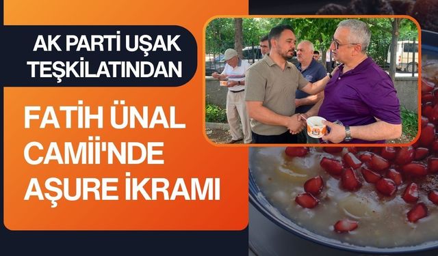 AK Parti Uşak, Fatih Ünal Camii'nde Aşure İkramı