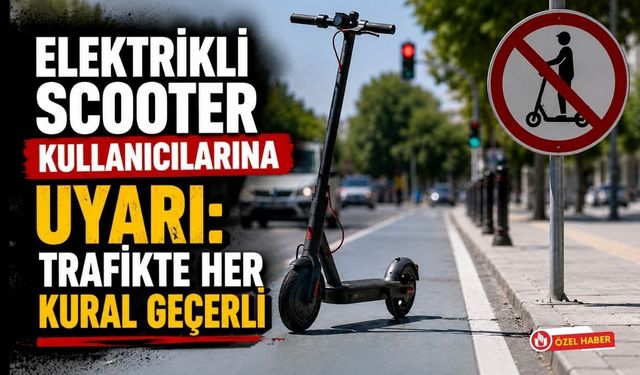 Elektrikli Scooter Kullanıcılarına Uyarı: Trafikte Her Kural Geçerli