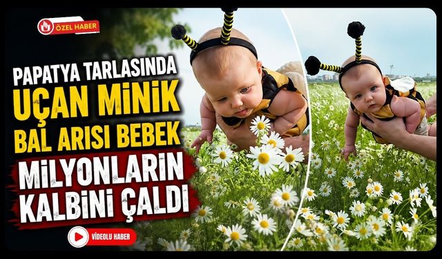 Papatya Tarlasında Uçan Minik Bal Arısı Bebek Milyonların Kalbini Çaldı