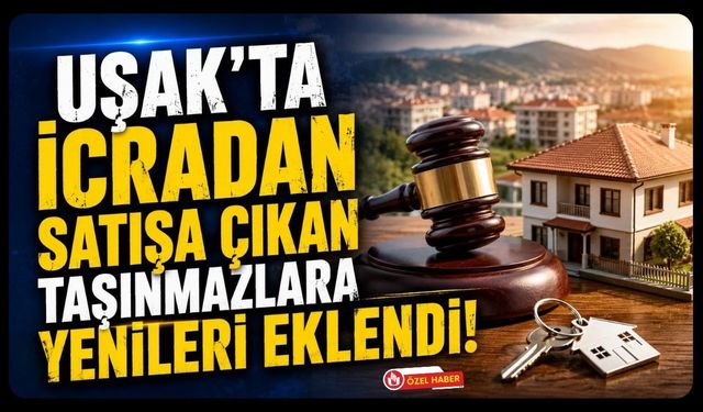 Uşak'ta İcradan Satışa Çıkan Taşınmazlara Yenileri Eklendi! Merkez ve Eşme'de Açık Artırma Başlıyor