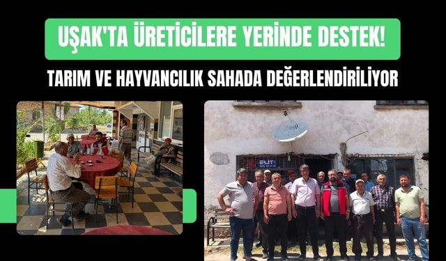Uşak'ta Üreticilere Yerinde Destek! Tarım ve Hayvancılık Sahada Değerlendiriliyor
