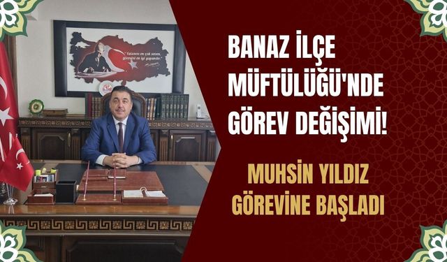 Banaz İlçe Müftülüğü'nde Görev Değişimi! Muhsin Yıldız Görevine Başladı