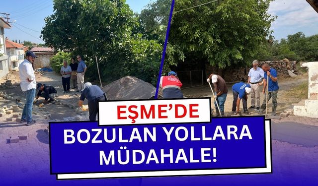 Eşme’de Bozulan Yollara Müdahale! Ekipler Mahalle Mahalle Çalışıyor
