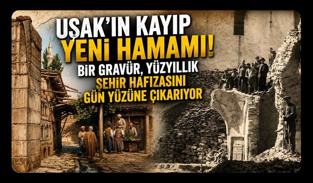 Uşak'ın Kayıp Yeni Hamamı! Bir Gravür, Yüzyıllık Şehir Hafızasını Gün Yüzüne Çıkarıyor