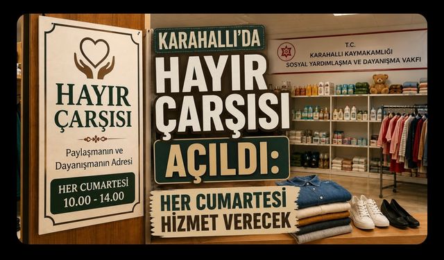 Karahallı’da Hayır Çarşısı Açıldı: Her Cumartesi Hizmet Verecek