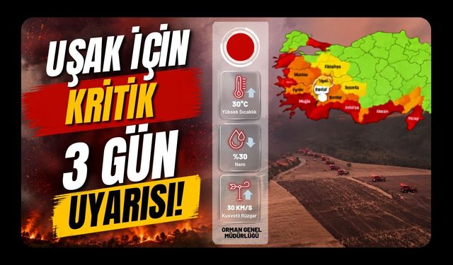 Uşak İçin Kritik 3 Gün Uyarısı!
