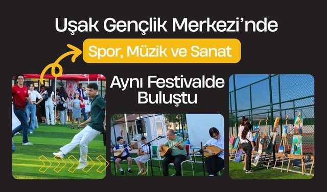 Uşak Gençlik Merkezi’nde Spor, Müzik ve Sanat Aynı Festivalde Buluştu