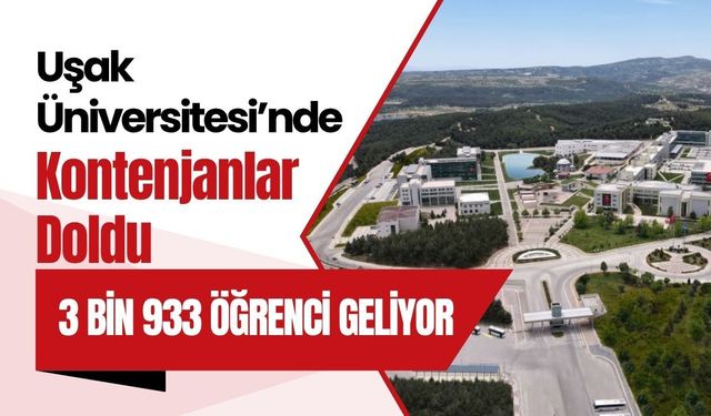 Uşak Üniversitesi’nde Kontenjanlar Doldu, 3 Bin 933 Öğrenci Geliyor