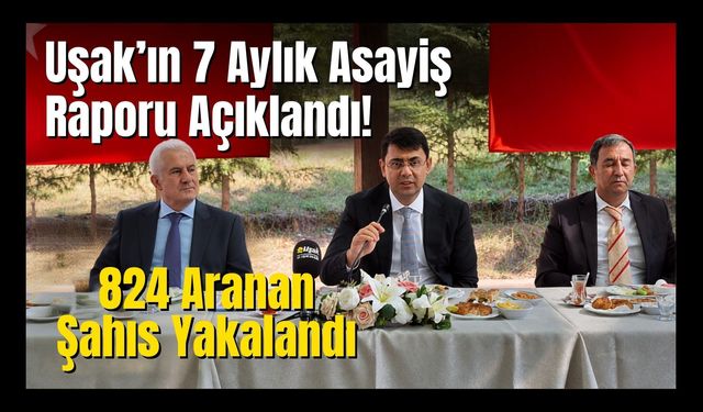Uşak’ın 7 Aylık Asayiş Raporu Açıklandı! 824 Aranan Şahıs Yakalandı