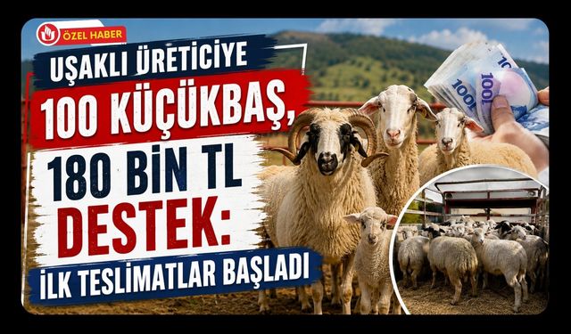 Uşaklı Üreticiye 100 Küçükbaş, 180 Bin TL Destek: İlk Teslimatlar Başladı