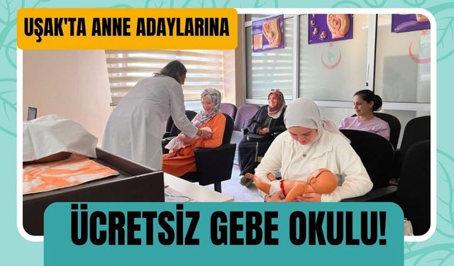 Uşak'ta Anne Adaylarına Ücretsiz Gebe Okulu! İlk Modül Tamamlandı