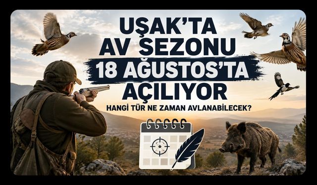 Uşak’ta Av Sezonu 18 Ağustos’ta Açılıyor, Hangi Tür Ne Zaman Avlanabilecek?