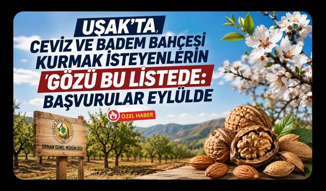 Uşak’ta Ceviz ve Badem Bahçesi Kurmak İsteyenlerin Gözü Bu Listede: Başvurular Eylülde