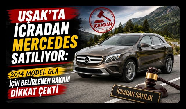 Uşak’ta İcradan Mercedes Satılıyor: 2014 Model GLA İçin Belirlenen Rakam Dikkat Çekti