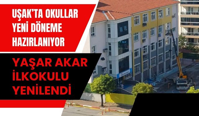 Uşak’ta Okullar Yeni Döneme Hazırlanıyor: Yaşar Akar İlkokulu Yenilendi