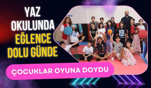 Yaz Okulunda Eğlence Dolu Günde Çocuklar Oyuna Doydu