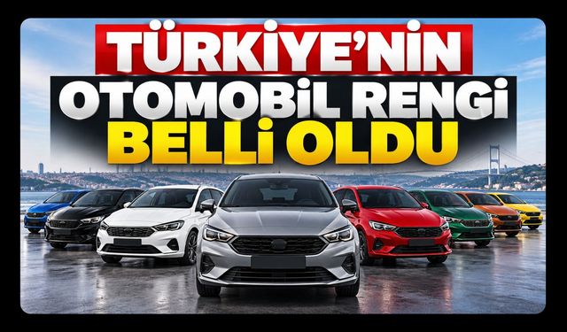 Türkiye’nin Otomobil Rengi Belli Oldu: Her 10 Araçtan 8’i Gri, Beyaz veya Siyah
