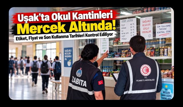 Uşak’ta Okul Kantinleri Mercek Altında! Etiket, Fiyat ve Son Kullanma Tarihleri Kontrol Ediliyor