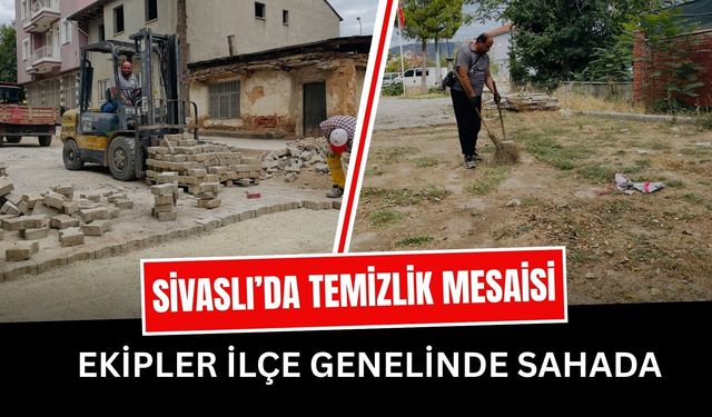 Sivaslı’da Temizlik Mesaisi: Ekipler İlçe Genelinde Sahada