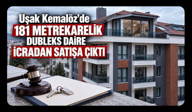 Uşak Kemalöz’de 181 Metrekarelik Dubleks Daire İcradan Satışa Çıktı