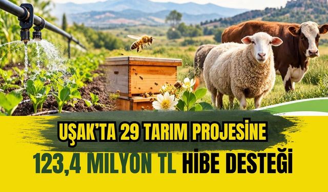 Uşak’ta 29 Tarım Projesine 123,4 Milyon TL Hibe Desteği