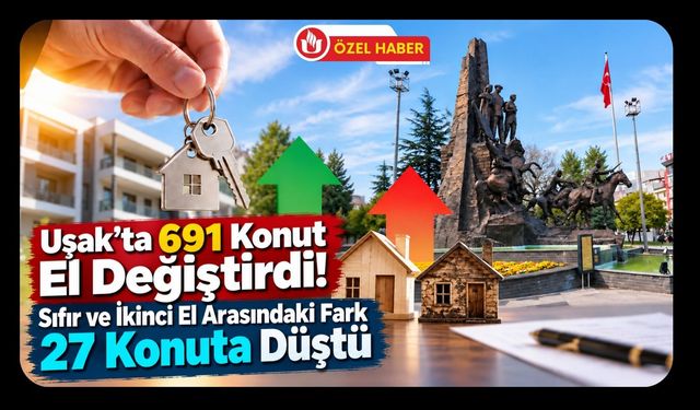 Uşak’ta 691 Konut El Değiştirdi! Sıfır ve İkinci El Arasındaki Fark 27 Konuta Düştü