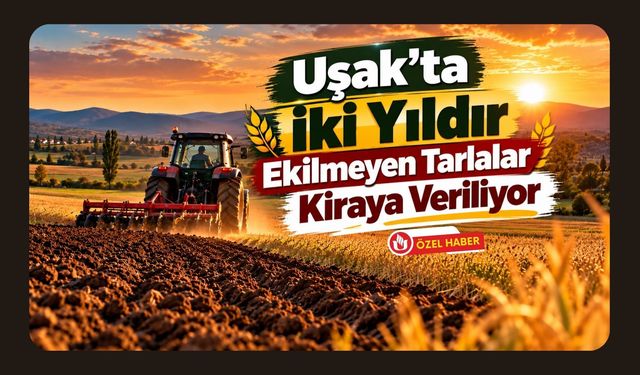 Uşak’ta İki Yıldır Ekilmeyen Tarlalar Kiraya Veriliyor